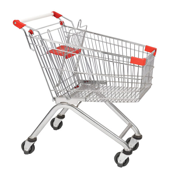 CARUCIOR DE CUMPARATURI PENTRU SUPERMARKET 150LT CU SCAUN PT.COPIL