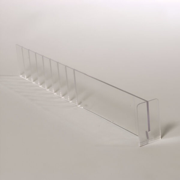 DESPARTITOR "T" PT.RAFT TRANSPARENT H 6 CM REGLABIL L285-485 MM MONTAJ PE SINA