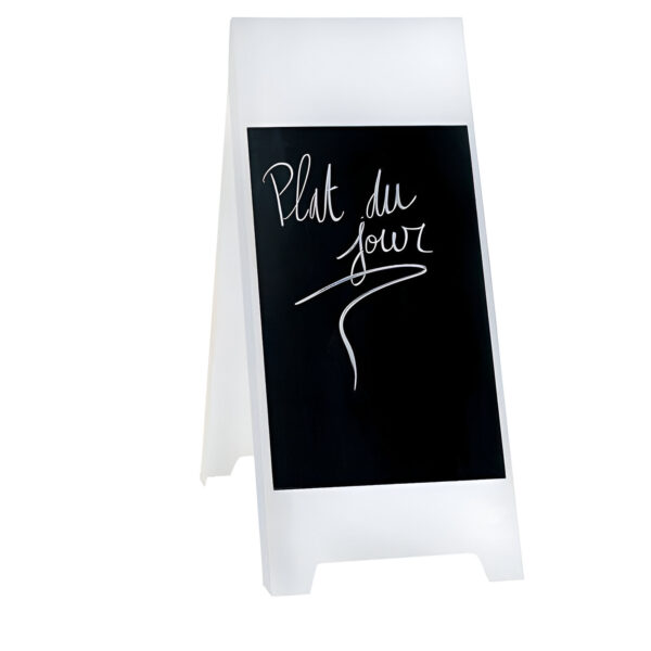 PEOPLE STOPPER A-BOARD DUBLU 55X100 CM CU RAMA ALBA PVC