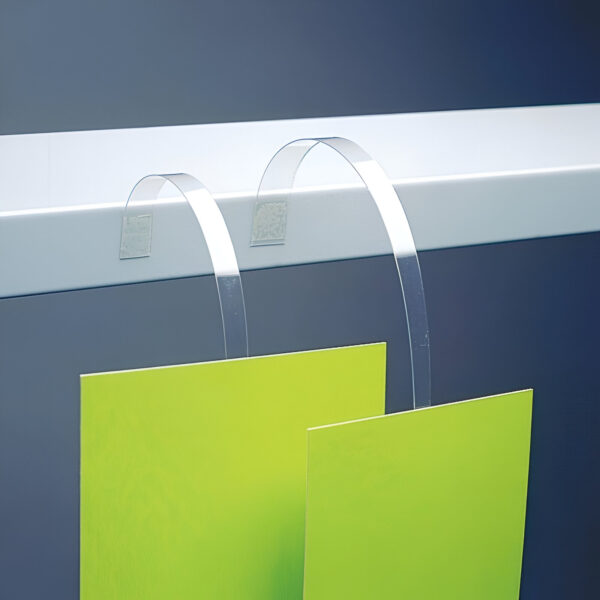 SUPORT PVC FLEXIBIL CU AUTOCOLANT 10 CM, PT.SEMNALIZARE LA RAFT