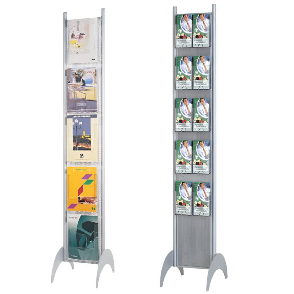 STAND BROSURI "LINEAR" PENTRU EXPUNERE INDOOR GRI
