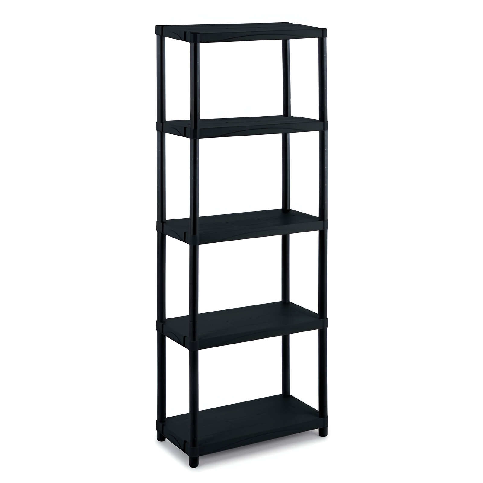 RAFT PLASTIC PVC CU 5 POLITE NEGRU 630X300X1650 MM, AJUSTABIL PE INALTIME