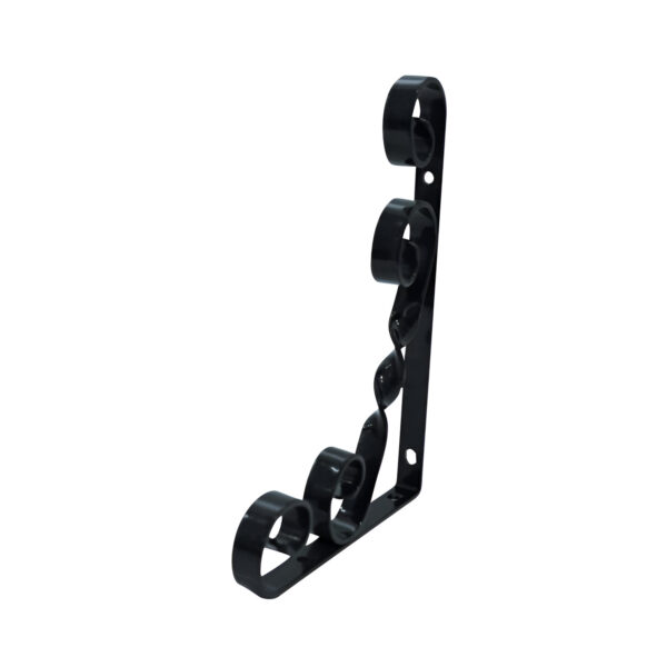 CONSOLA METALICA - SUPORT PT. POLITE DE LEMN MODEL FORJAT NEGRU