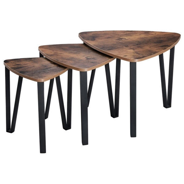 SET DE 3 MESE DESIGN RUSTIC INALTIMI 45 / 42.5 /40 CM