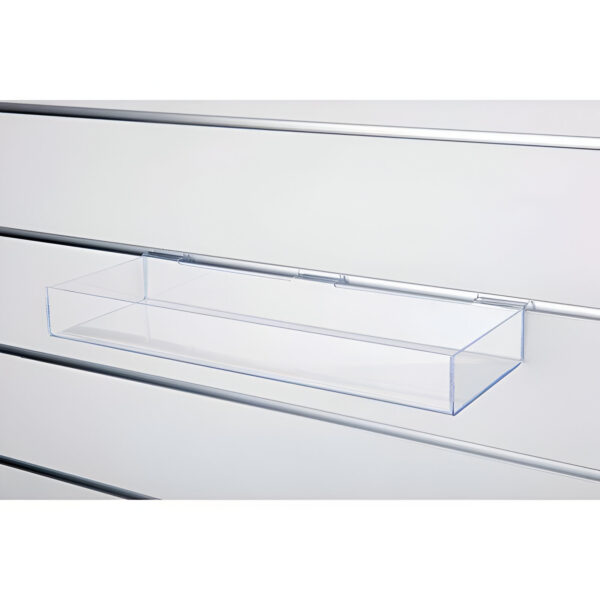 CUTIE PENTRU PANOU SLAT, PLEXIGLAS TRANSPARENT 45X15X5 CM