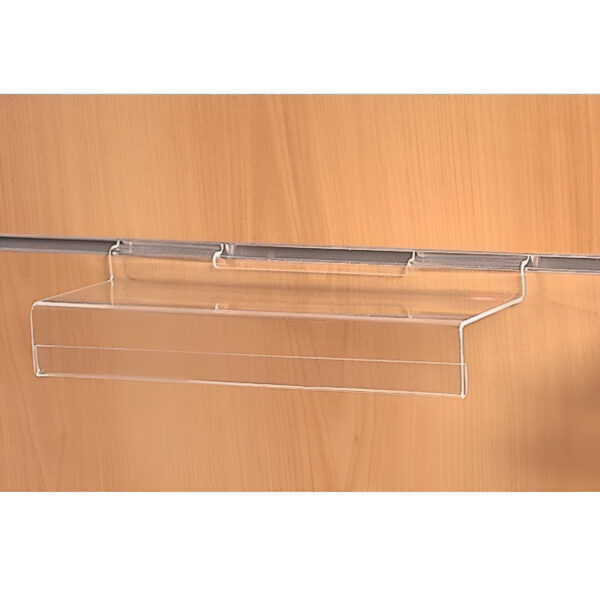 RAFT PT. PANOU SLAT 25X10 CM, PLEXIGLAS TRANSPARENT, CU SUPORT ETICHETA