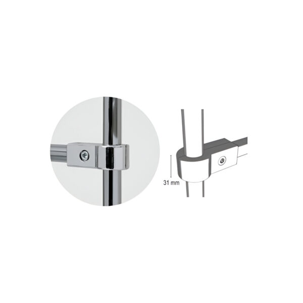 CONECTOR PT 2 TEVI F25 CROM SISTEM MODULAR DE RAFTURI TIP JOLLY