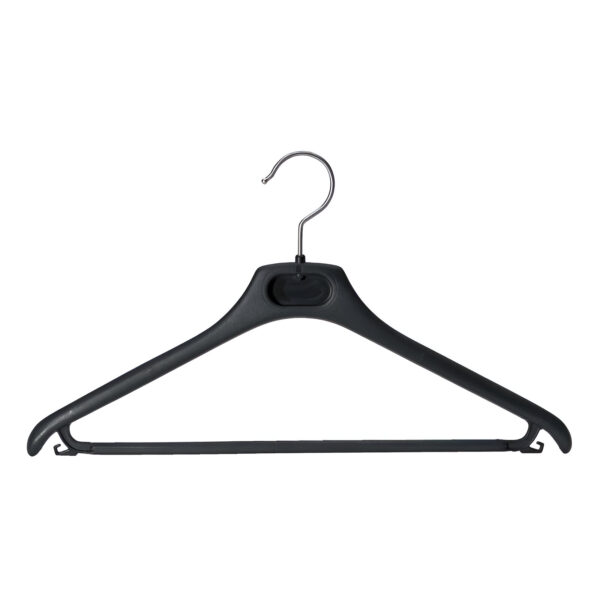 UMERAS PLASTIC NEGRU CU BARA SI AGATATORI NEGRU SET 100 BUC