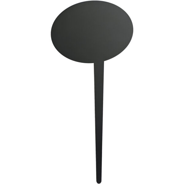 ETICHETA PT.PRET PIN PLASTIC CU BAZA OVALA 7X18 CM NEGRU (SET 5 BUC)