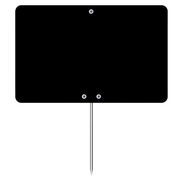 ETICHETA PT.PRET PIN PLASTIC CU BAZA DREPTUNGHI 12X8 CM NEGRU (SET 10 BUC)