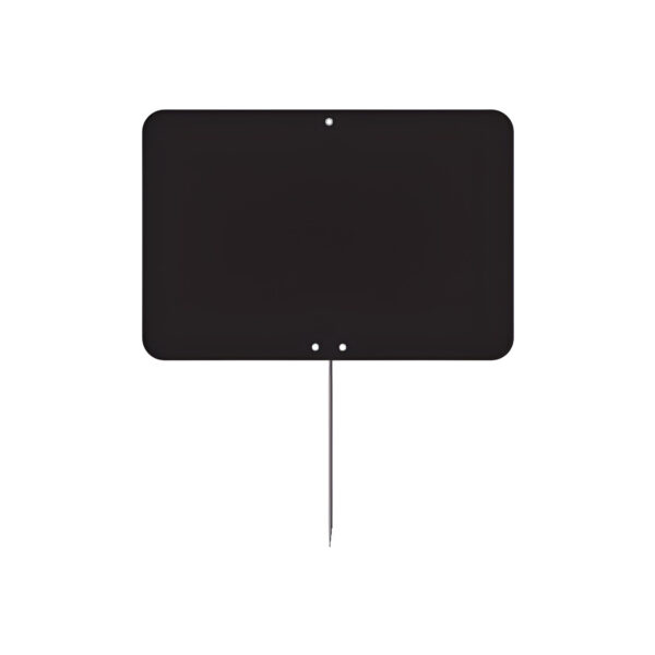ETICHETA PT.PRET PIN PLASTIC CU BAZA DREPTUNGHI 20X15 CM NEGRU (SET 10 BUC)
