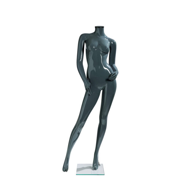 MANECHIN FEMEIE H177 CM, GRI LUCIOS, PLASTIC, FARA CAP