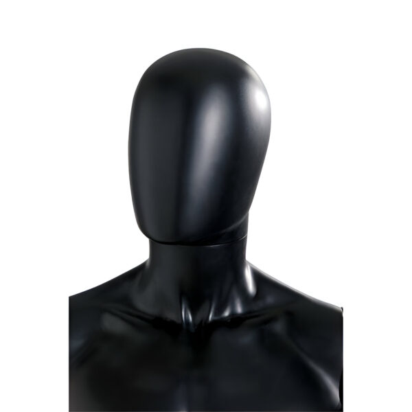 CAP MANECHIN BARBAT, ABSTRACT NEGRU MAT, FIBRA DE STICLA