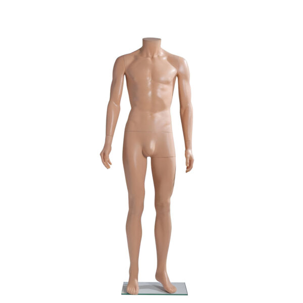 MANECHIN BARBAT H184 CM , BEJ, PLASTIC, CU CAP DEMONTABIL