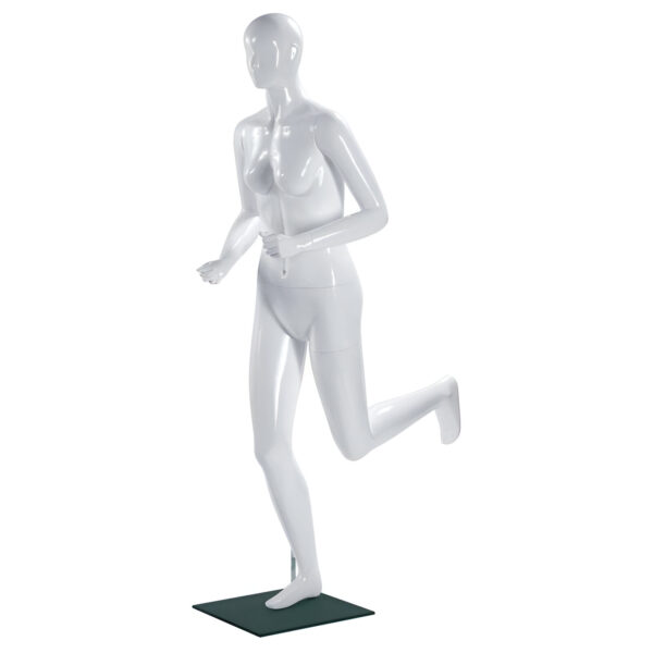MANECHIN FEMEIE RUNNER H178 CM, ALB LUCIOS, FIBRA DE STICLA