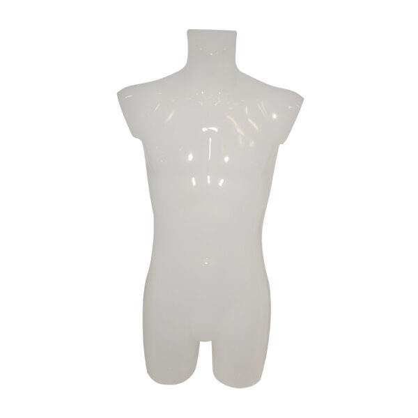 BUST PREZENTARE HAINE BARBAT, FARA BRATE, ALB LUCIOS 91.5 CM