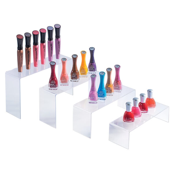 STAND PLEXIGLAS TRANSPARENT SET 4 BUCATI, PENTRU EXPUNERE PRODUSE IN VITRINE