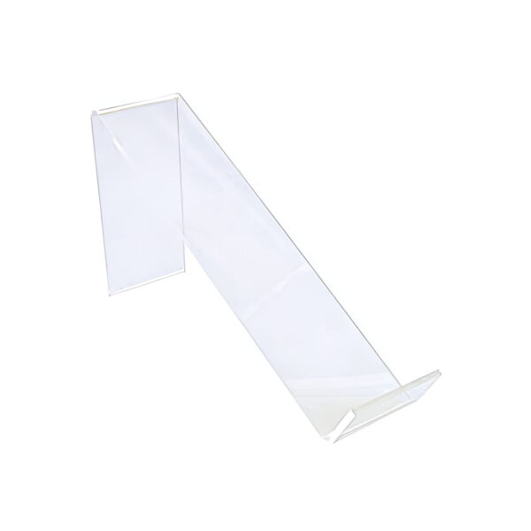 STAND PLEXIGLAS "CARTE" 5X20 CM, PENTRU EXPUNERE PRODUSE IN VITRINE