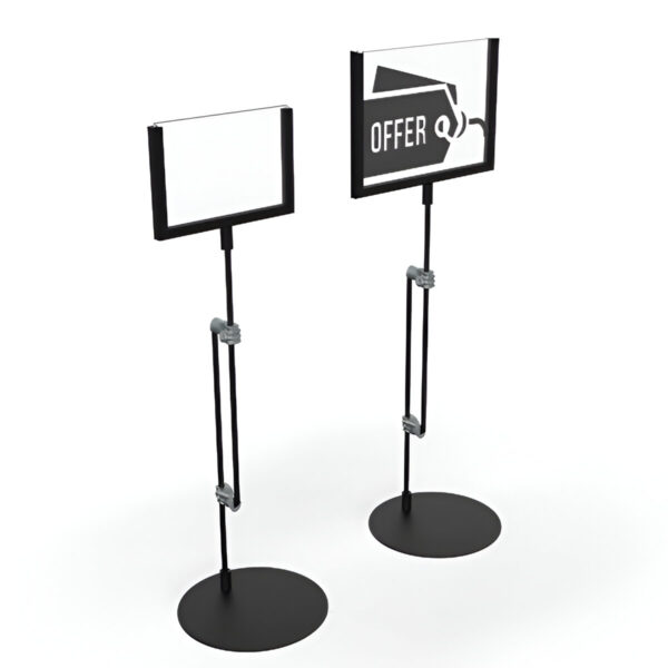 SUPORT / DISPLAY METALIC PENTRU AFIS FORMAT A6 REGLABIL 36-61 CM