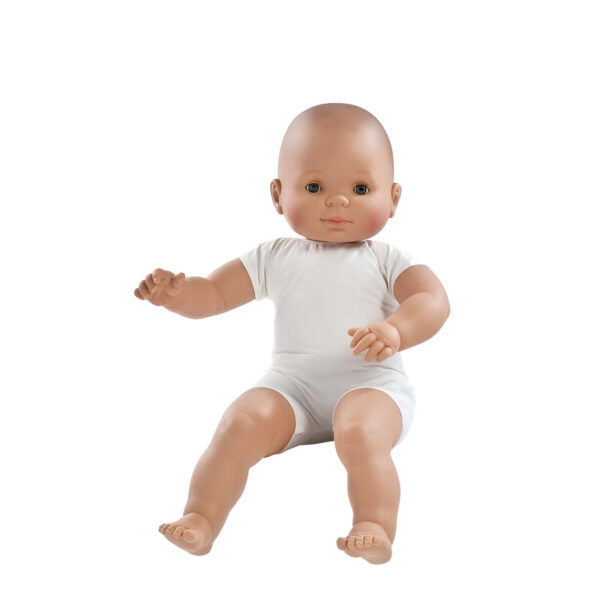 MANECHIN BEBE H60 CM, BEJ, PLASTIC & BUBMBAC, CU CAP CU TRASATURI MACHIAJ