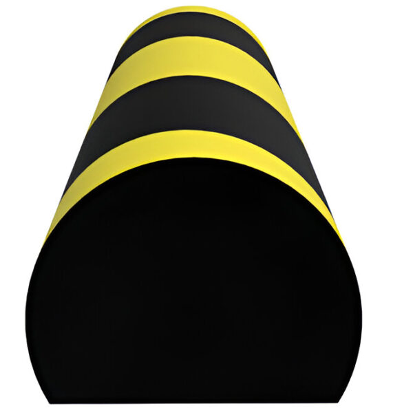 BUMPER ROTUND 4X3 CM 1.2M NEGRU / GALBEN PENTRU PROTECTIE BARE
