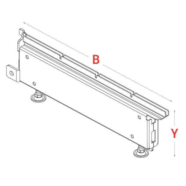 PICIOR -BAZA D300 H115 MM RAL9001 PT. COLOANA RAFT STANDARD DE MAGAZIN PAS25 MM