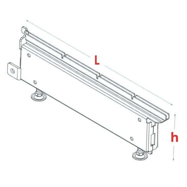 PICIOR -BAZA PENTRU COLOANA RAFT STANDARD DE MAGAZIN PAS25 MM H11,5 CM