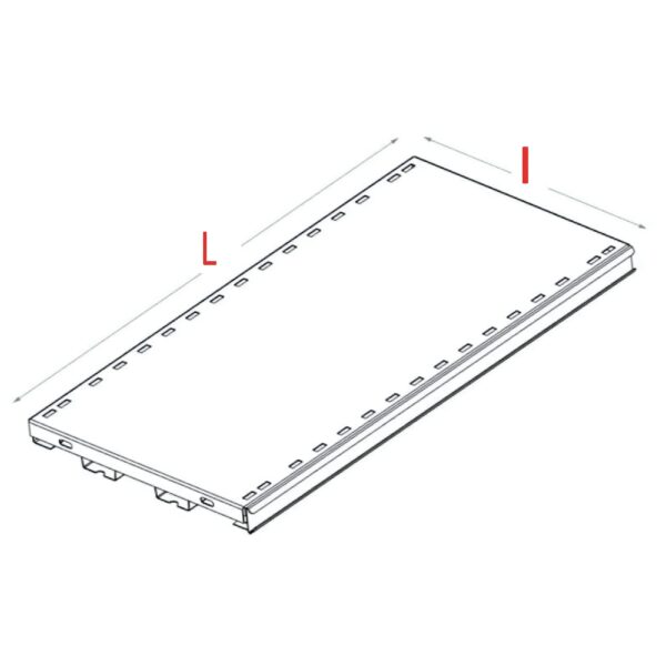 POLITA 700X500 MM GRI ANTRACIT 7016 PT. RAFT PERETE SAU GONDOLA STANDARD MAGAZIN