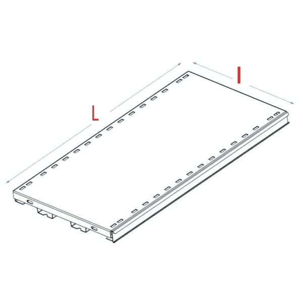POLITA 700X500 MM GRI ANTRACIT 7016 PT. RAFT PERETE SAU GONDOLA STANDARD MAGAZIN
