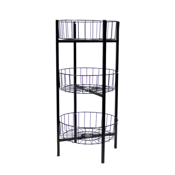 COS SARMA ROTUND PT PROMOTII, DEMONTABIL PE 3 NIVELURI NEGRU H110 CM DIAM. 50 CM