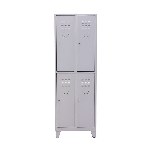 VESTIAR METALIC H1800X600X450 MM CU 2 CANATE, 4 USI GRI RAL 9006
