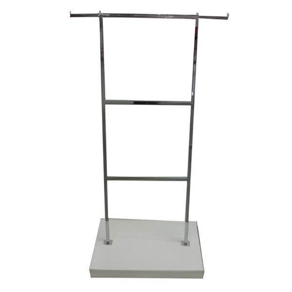 STATIV UMERASE METAL CROMAT 50X63X140 CM CU BAZA PAL ALB