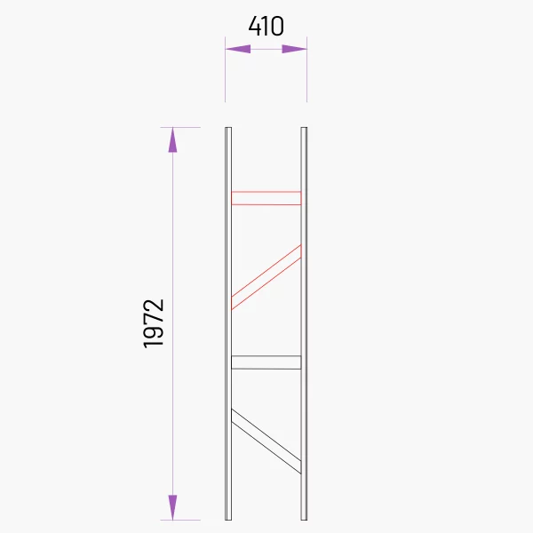 CADRU LATERAL 1972 X 400 MM PT.RAFTURI DEPOZITARE USOARA