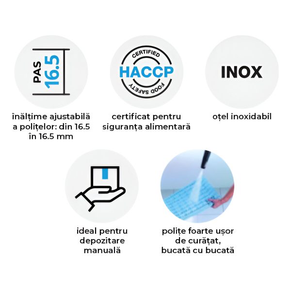 KIT RAFT SIMPLY INOX 1000X400X1840 MM BAZA