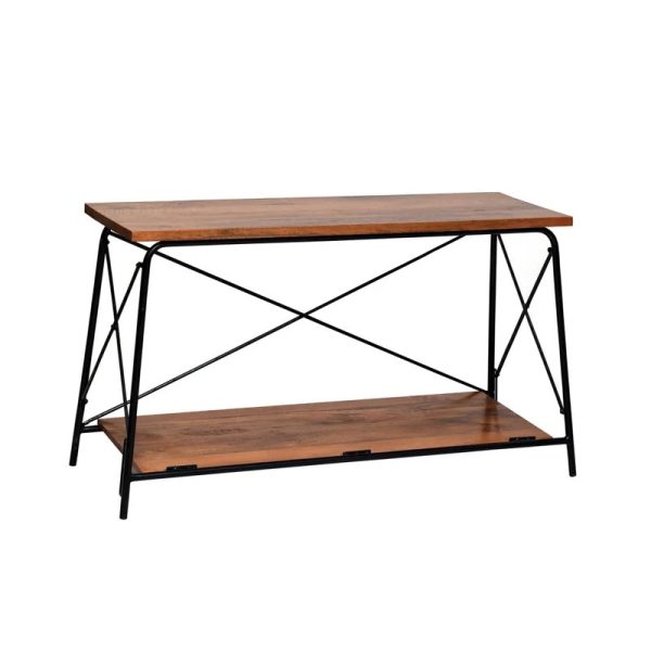 MASA CHICAGO CU SCHELET METALIC SI 2 POLITE DE LEMN 127X48X70 CM