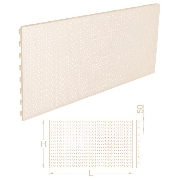 PANOU PERFORAT PENTRU SCULE 100X40 CM ALB RAL 9001