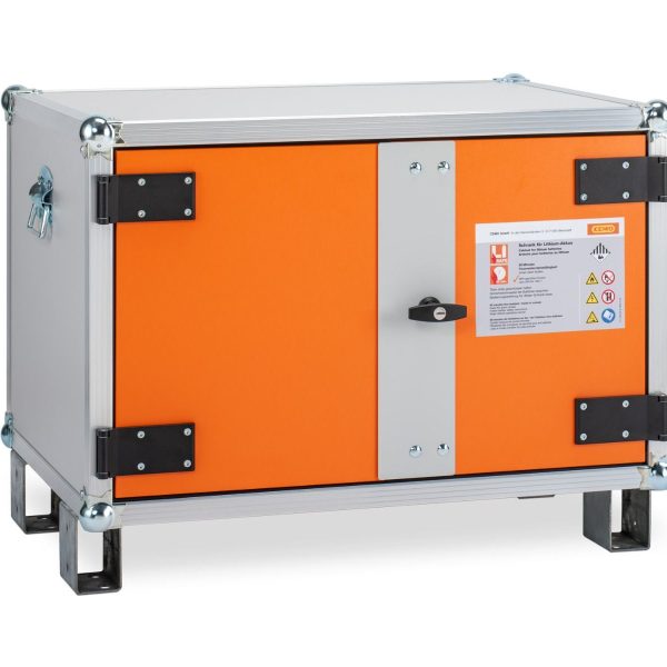 DULAP METALIC ANTIFOC PT. DEPOZITARE & INCARCARE BATERII 80X66X62 CM CU PICIOARE
