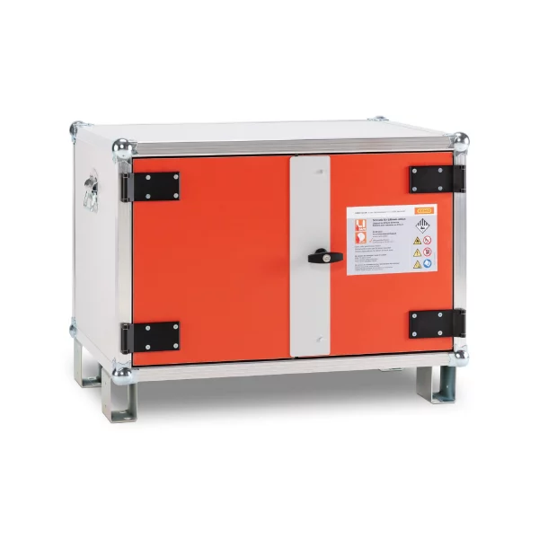 DULAP  METALIC ANTIFOC DEPOZITARE & INCARCARE BATERII 89X66X62CM CU PICIOARE. AL