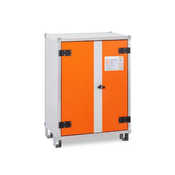 DULAP METALIC ANTIFOC DEPOZITARE & INCARCARE BATERII 80X66X111CM + PICIOARE 3-FA