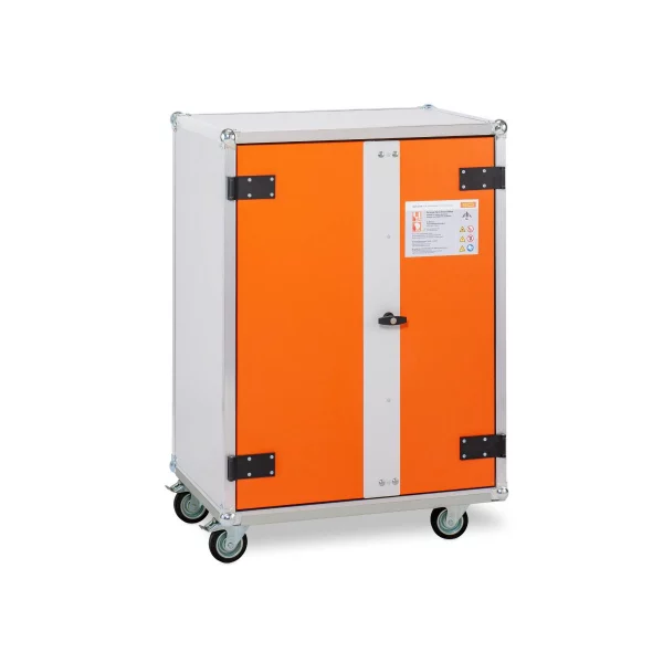 DULAP METALIC ANTIFOC DEPOZITARE & INCARCARE BATERII 89X66X115 + ROTI. ALARMA. 1