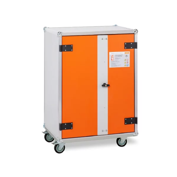 DULAP METALIC ANTIFOC DEPOZITARE & INCARCARE BATERII 89X66X115 + ROTI. ALARMA. 1