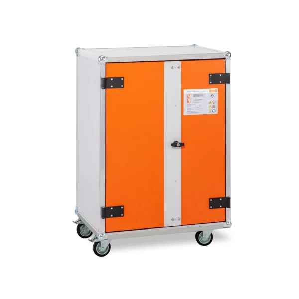 DULAP METALIC ANTIFOC DEPOZITARE & INCARCARE BATERII 89X66X115 + ROTI. ALARMA. 3