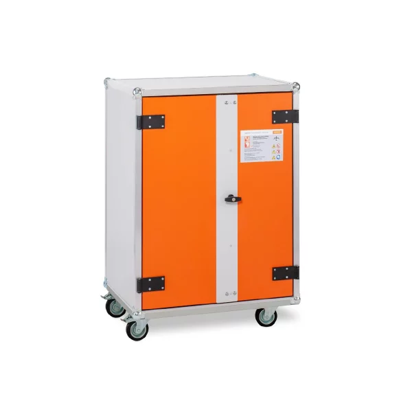 DULAP METALIC ANTIFOC DEPOZITARE & INCARCARE BATERII 95X66X111 + ROTI. ALARMA. 1