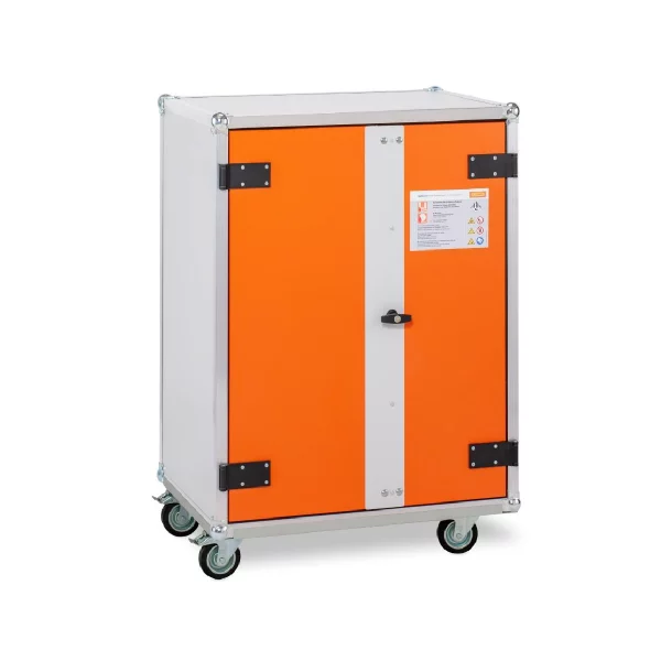 DULAP METALIC ANTIFOC DEPOZITARE & INCARCARE BATERII 95X66X111 + ROTI. ALARMA. 1