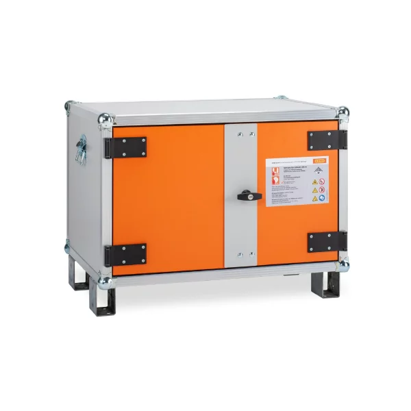 DULAP METALIC ANTIFOC DEPOZITARE BATERII 80X66X62CM + PICIOARE