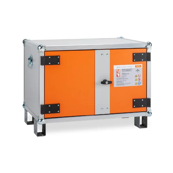 DULAP METALIC ANTIFOC DEPOZITARE BATERII 80X66X62CM + PICIOARE