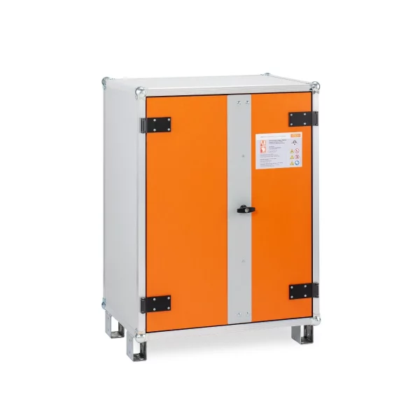 DULAP METALIC ANTIFOC DEPOZITARE BATERII 80X66X111CM + PICIOARE