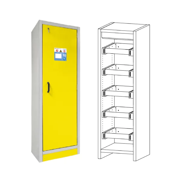 DULAP DEPOZITARE REZISTENT FOC 90 MINUTE. 60X60X196 CM. CU SERTARE