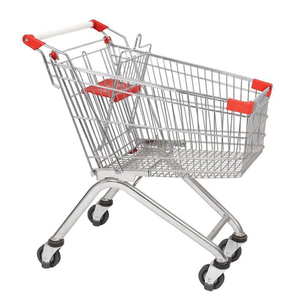 CARUCIOR DE CUMPARATURI PENTRU SUPERMARKET 100LT CU SCAUN PT.COPIL