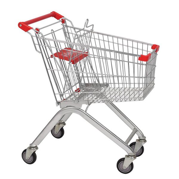 CARUCIOR DE CUMPARATURI PENTRU SUPERMARKET 60LT CU SCAUN PT.COPIL